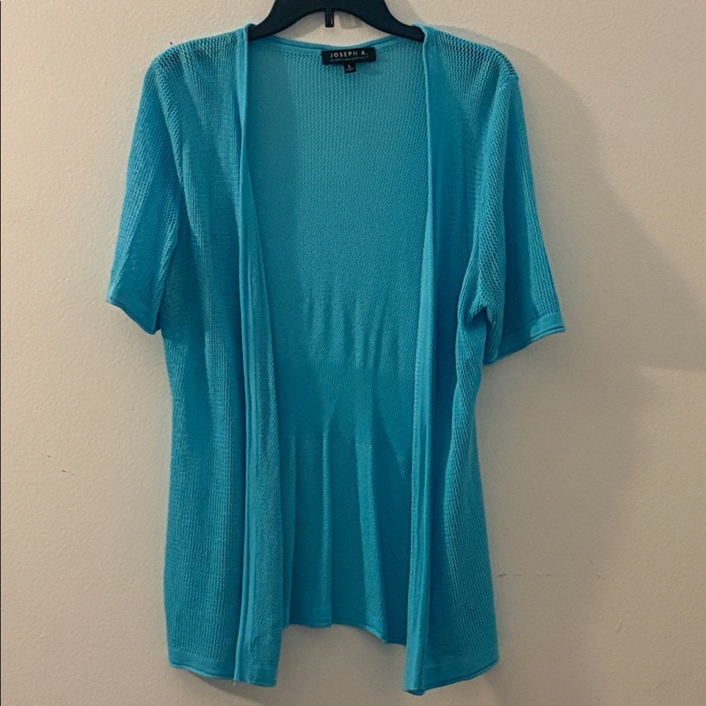 Joseph Light Blue Mesh Knit Cardigan
